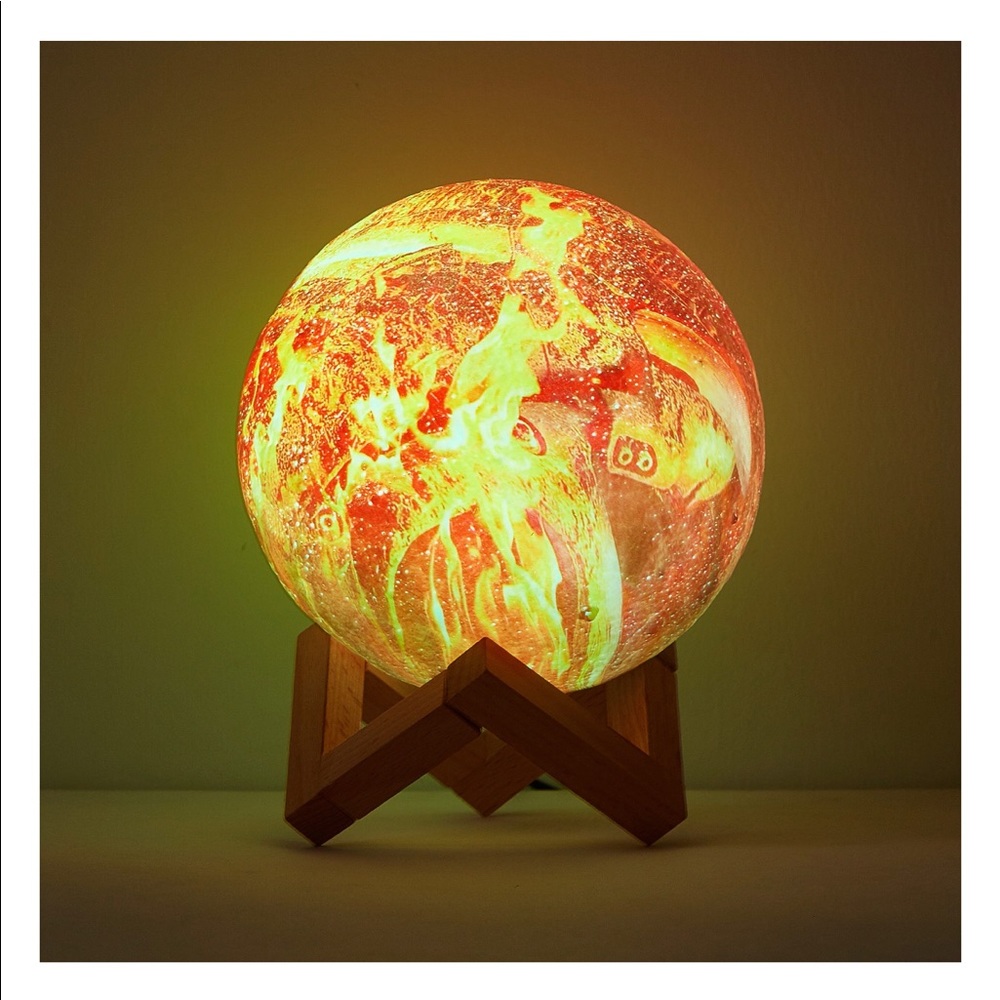 Urban Shop 3D Print Color Changing Moon Lamp